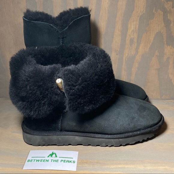 Ugg Keely Genuine Sheepskin Boot Black 